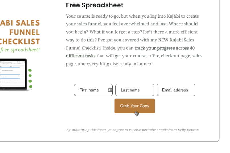 create a lead magnet in kajabi