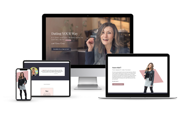 Kenne Renee sales page mockup in Kajabi